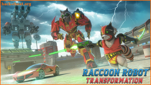 Super Robot Car Transforme Futuristic Raccoon screenshot