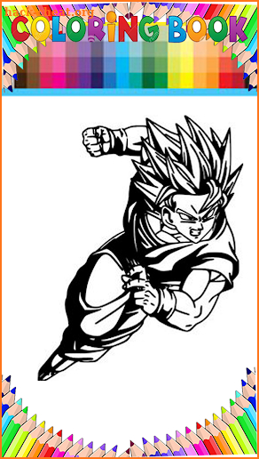 Super saiyan coloring book for fans screenshot