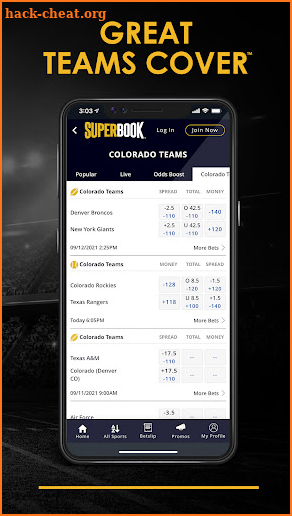 SuperBook Sports CO screenshot