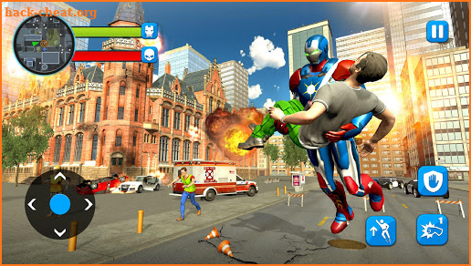 Superhero Captain Flying Robot City Rescue Mission screenshot