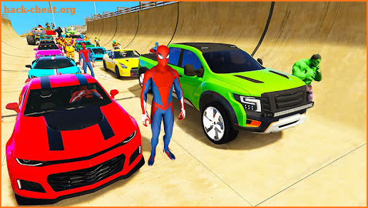 Superhero Car Stunt Racing 3D screenshot