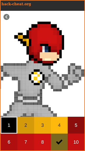 Superhero Color By Number: Pixel Art Superhero screenshot