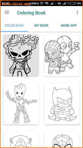 Superhero Coloring Book screenshot