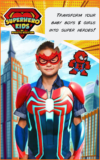 Superhero Kids Photo Editor screenshot