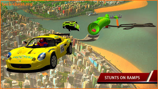 Superhero Mega Ramp Car Rider Stunts screenshot