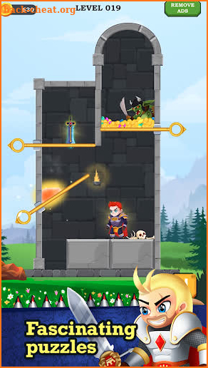 Superhero Rescue Game: Pull the pin puzzle screenshot