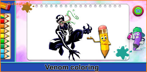 Superhero Venom coloring book screenshot