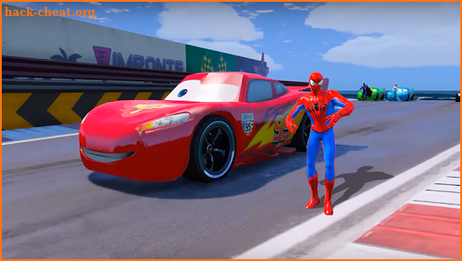 Superheroes Car Stunts Speed Racing Games screenshot