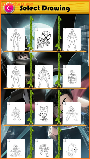 Superheroes Coloring book screenshot