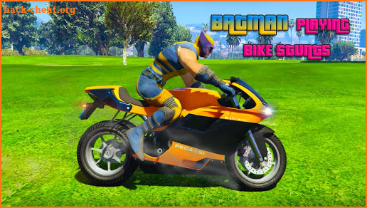 Superheroes Tricky Motorbike Stunt screenshot