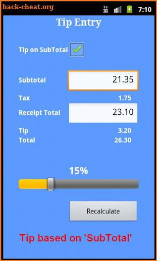 Superior Tip Calculator Pro screenshot