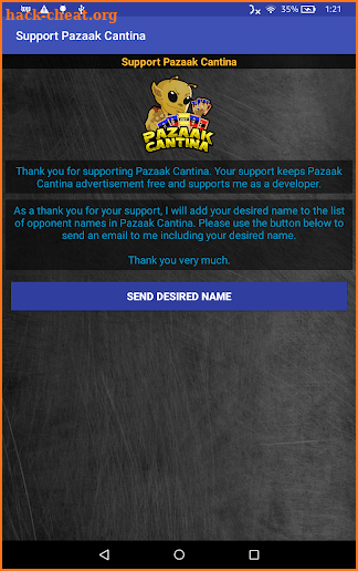 Support Pazaak Cantina screenshot