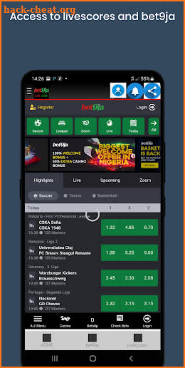 Sure bet9ja odds screenshot