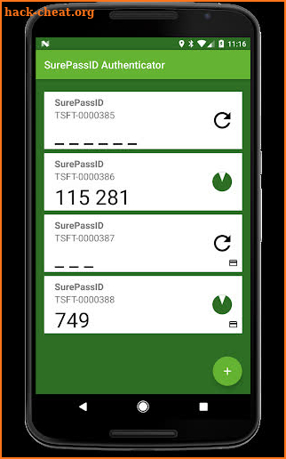 SurePassID Authenticator screenshot