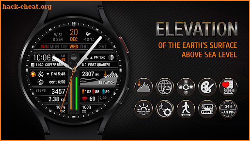 Surface elevation watch face screenshot