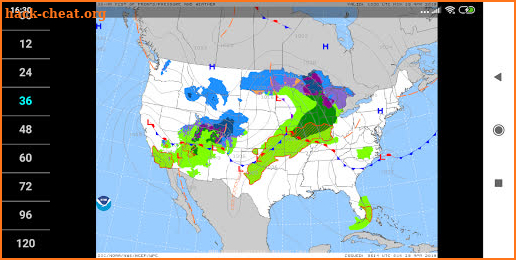 Surface Pressure Charts for Paragliders - USA screenshot