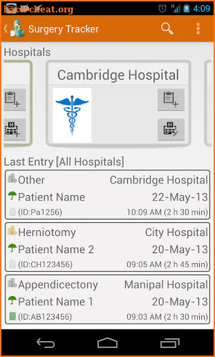 Surgery Tracker Classic screenshot