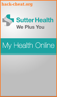 Sutter Health My Health Online screenshot