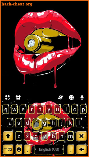 Swag Bullet Lips Keyboard Theme screenshot