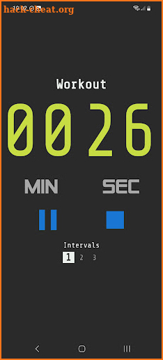 Sweattimer screenshot