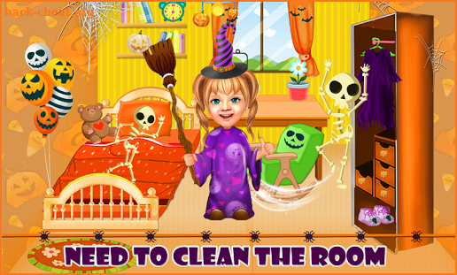 Sweet Baby Girl Halloween House Cleaning Games screenshot