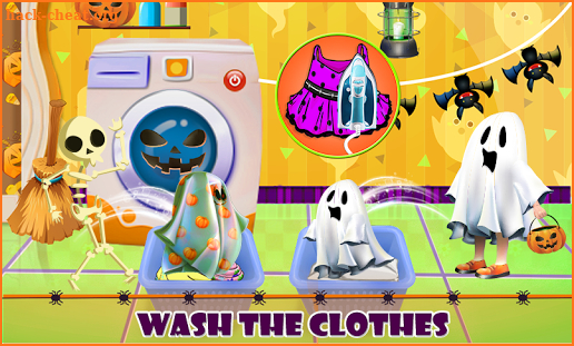 Sweet Baby Girl Halloween House Cleaning Games screenshot