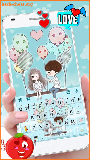 Sweet Couple Love 2 Keyboard Theme screenshot