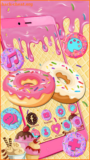 Sweet Cute Donut Launcher Theme Live HD Wallpapers screenshot