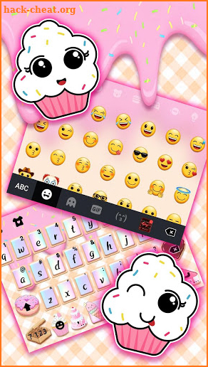 Sweet Donut Pink Drip Keyboard Theme screenshot