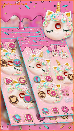 Sweet Donuts Unicorn Theme screenshot