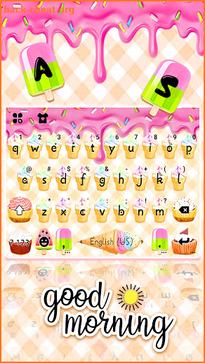 Sweet Drops Icecream Keyboard Background screenshot