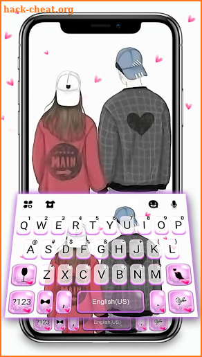 Sweet Love2 Keyboard Theme screenshot