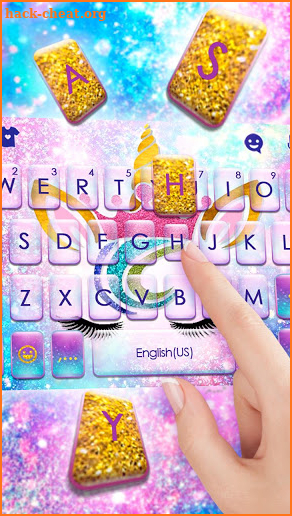 Sweetie Unicorn Galaxy Keyboard Theme screenshot