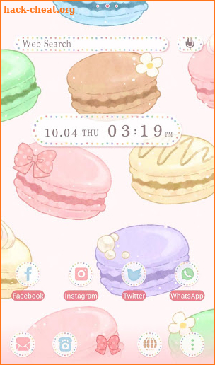 Sweets Wallpaper Cute Macaroons Theme screenshot