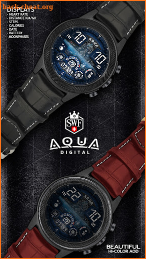 SWF Aqua Digital Watch Face screenshot