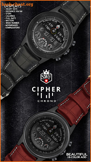 SWF Cipher Chrono Watch Face screenshot