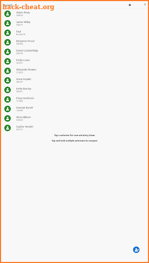 SwimE - swim entries, swim times, swim comparison screenshot