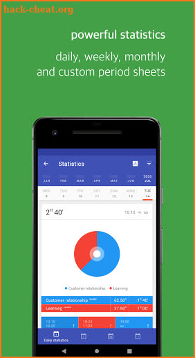 Swipetimes › Time tracker · Work log screenshot