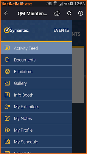 Symantec SYMC Events screenshot