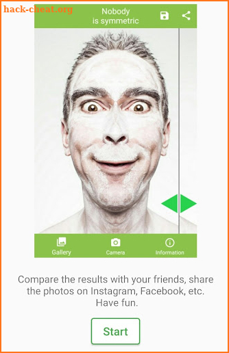 Symmetry. Funny face screenshot