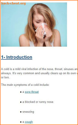 Symptoms and Treatment of top 40 diseases screenshot