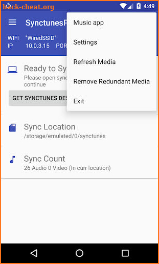 Sync iTunes to android - Free screenshot