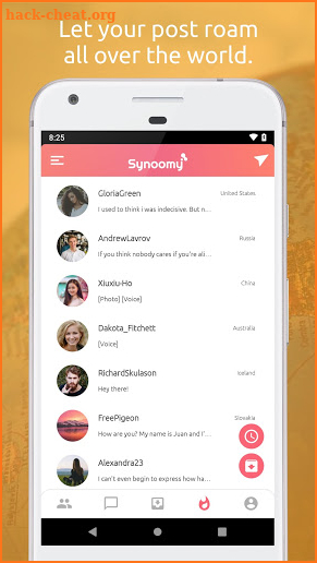 Synoomy - Meet new people via the posts. screenshot