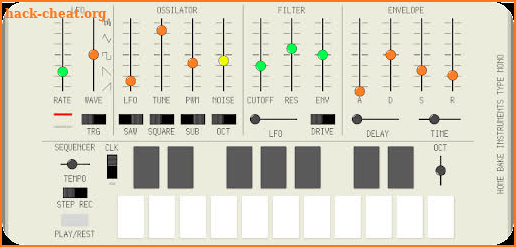 SYNTHESIZER TYPE MONO screenshot