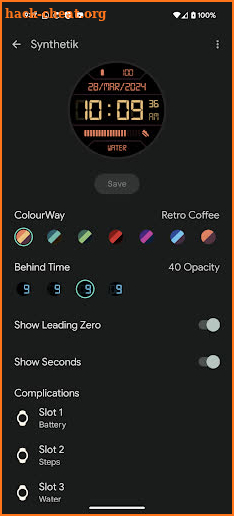 Synthetik Watch Face screenshot