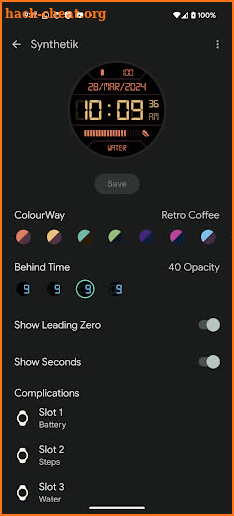 Synthetik Watch Face screenshot