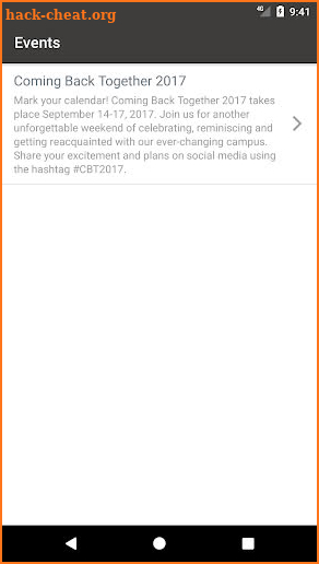 Syracuse University Events screenshot