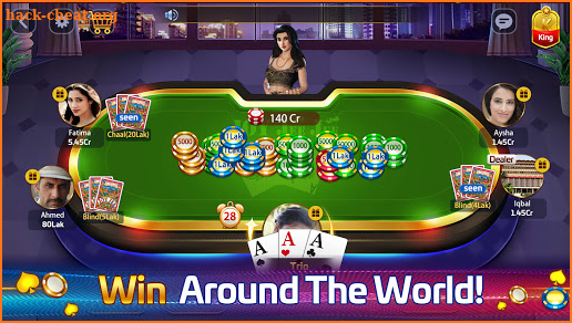 Taash Gold - Teen Patti Rung 3 Patti Poker Game screenshot