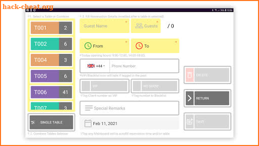 Table Planner | Restaurant Seating Reservations DD screenshot