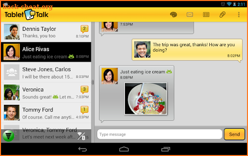 Tablet Talk: SMS & Texting App screenshot